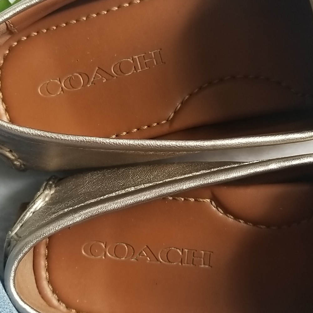 Coach Gold Glam Loafers - Picture 9 of 10
